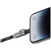 USAMS SJ746 30W USB-C naar Lightning telefoon-lanyard-oplaadkabel 1,2 m blauw