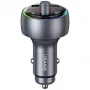 USAMS CC328 30W Bluetooth FM-transmitter autolader met USB-C PD en USB-A QC3.0, handsfree, LED-display, zwart