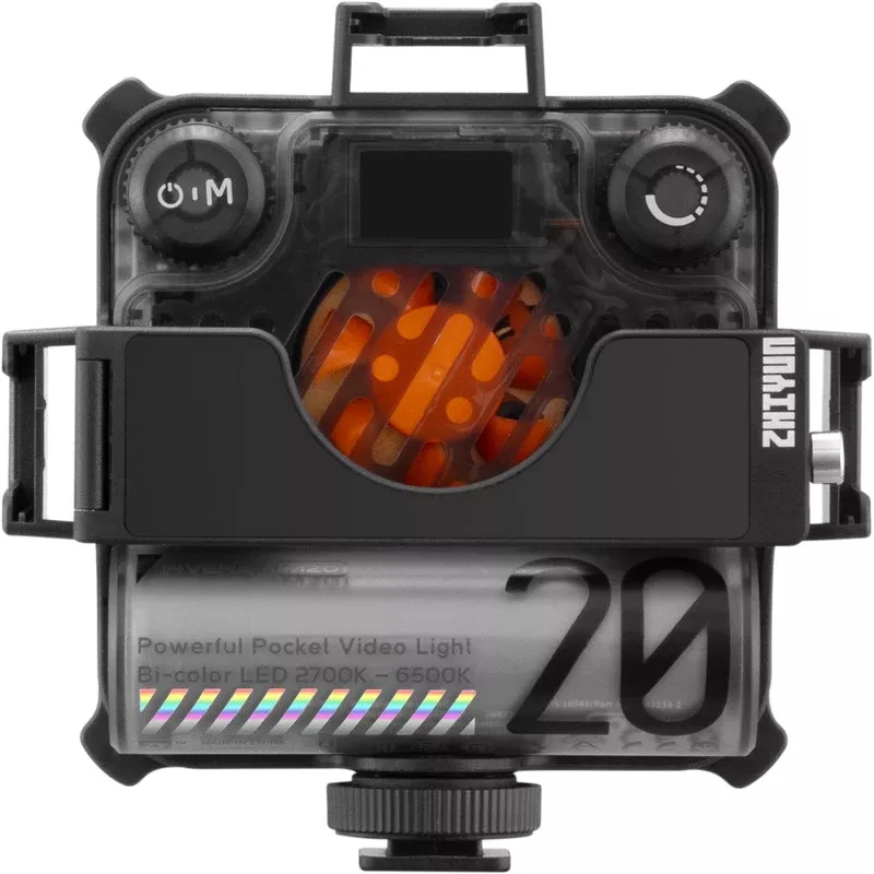 Zhiyun M20 Combo 20W bi-color LED-videolichtset met RGB, ministatief, diffuser, grid, barndoors