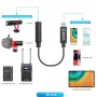 BOYA BY-K4 3,5-mm-TRS-bus naar USB-C-stekker adapterkabel voor microfoons (6 cm, zwart)