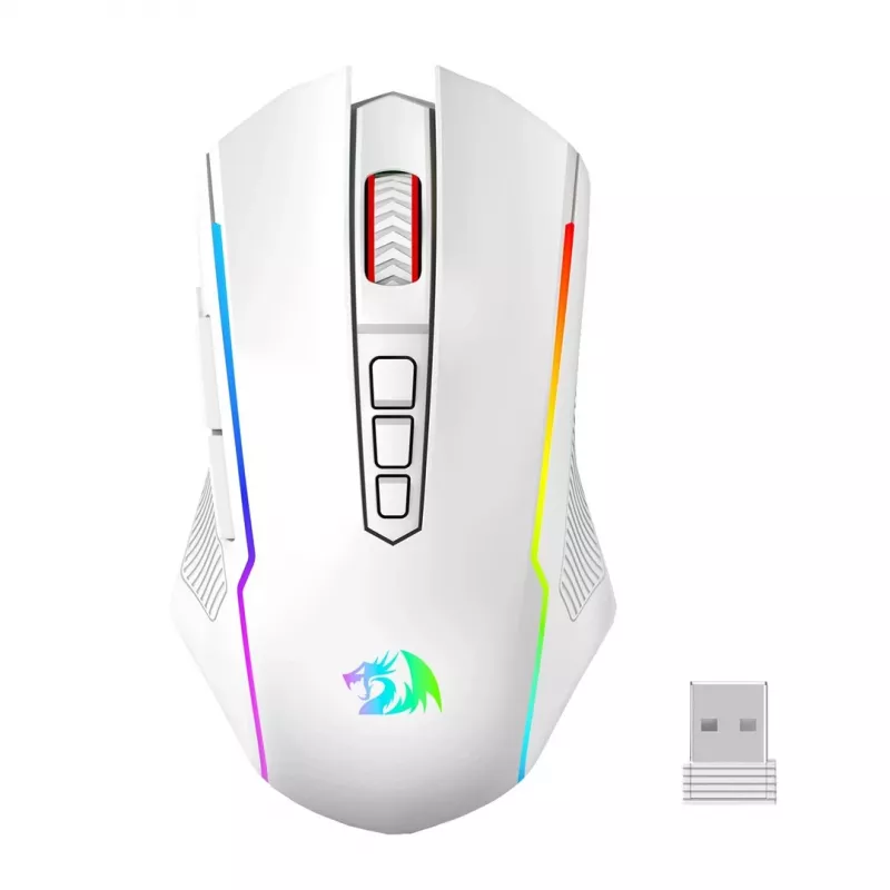 Redragon M914W-RGB NIX Draadloze gamingmuis, 5000 DPI, Wit