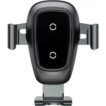 Baseus Metal Gravity wireless charger autohouder met Qi-laadfunctie, luchtrooster, zwart (WXYL-B0A)