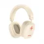 AWEI AT6 draadloze over-ear Bluetooth-koptelefoon met microfoon, beige/off-white, opvouwbaar, 40-mm drivers, USB-C, 12 uur afspelen