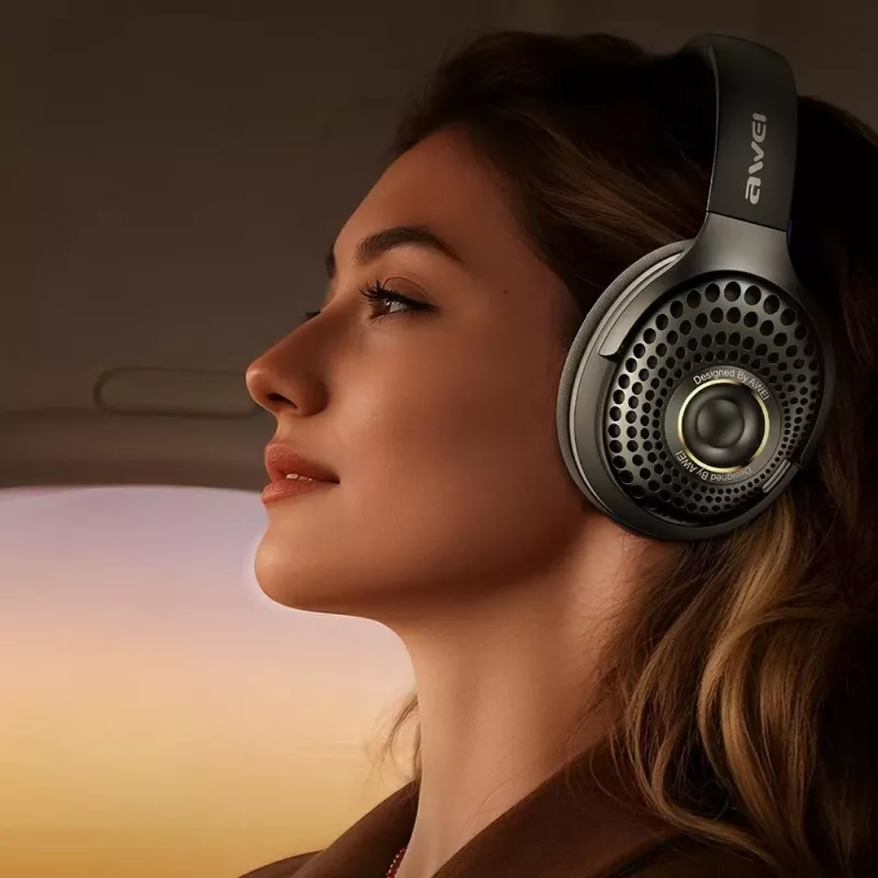 AWEI AT30 Bluetooth 6.0 Draadloze hoofdtelefoon, Zwart