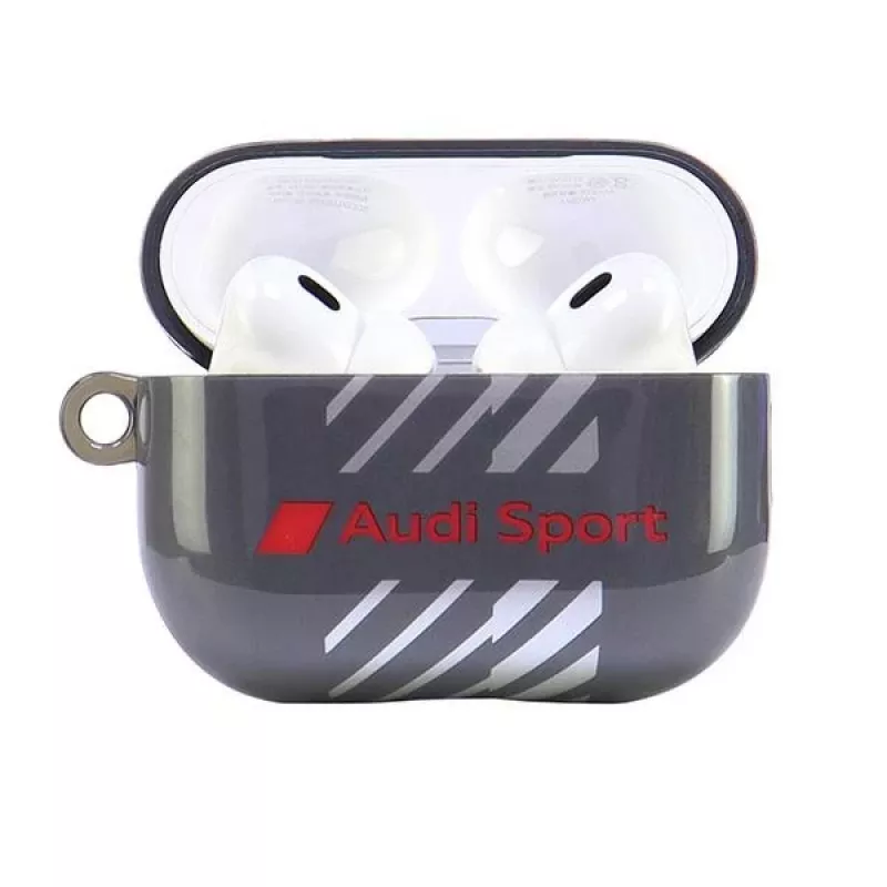 Audi IML Sport Hoesje voor AirPods Pro 2, Zwart AUS-IMLAPP2-RSQ/D1-BK