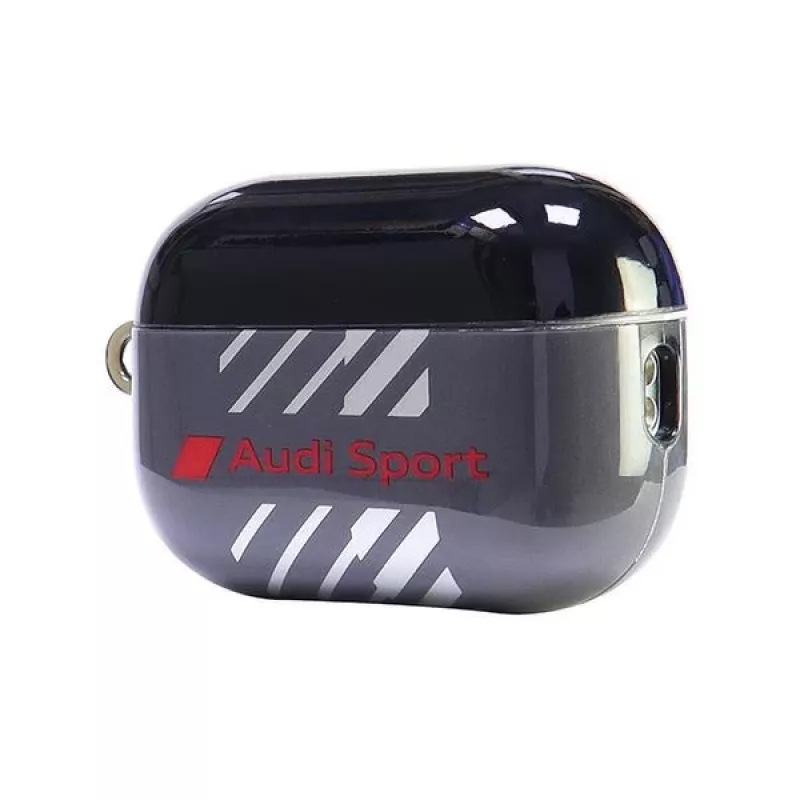 Audi IML Sport Hoesje voor AirPods Pro 2, Zwart AUS-IMLAPP2-RSQ/D1-BK