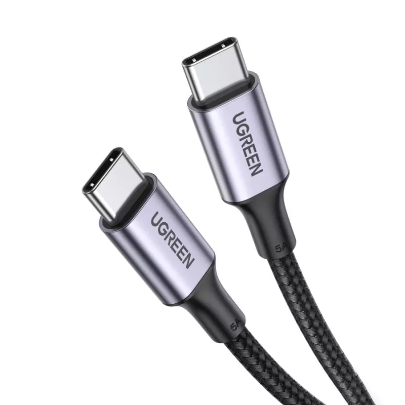 UGREEN USB-C naar USB-C kabel 100W 5A zwart 1,5m