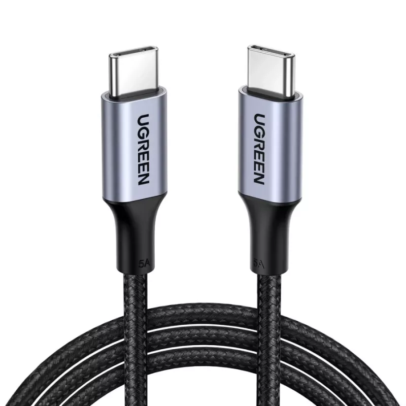 UGREEN USB-C naar USB-C kabel 100W 5A zwart 1,5m