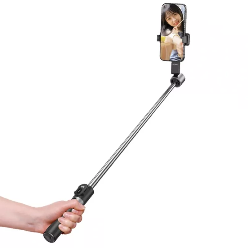 USAMS ZB324 mini draadloos selfiestick-statief met Bluetooth-afstandsbediening - zwart