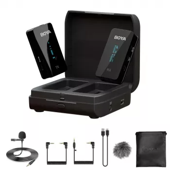 BOYA BY-XM6-K1 2,4GHz draadloos lavalier-microfoonsysteem voor camera's en smartphones