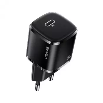 USAMS T36 Mini 20W USB-C PD wandlader zwart