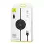USAMS US-CC096 10W Qi draadloze oplader met Lightning-kabel - zwart