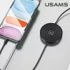 USAMS US-CC096 10W Qi draadloze oplader met Lightning-kabel - zwart
