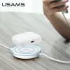 USAMS US-CC096 10W Qi draadloze oplader met Lightning-kabel - zwart