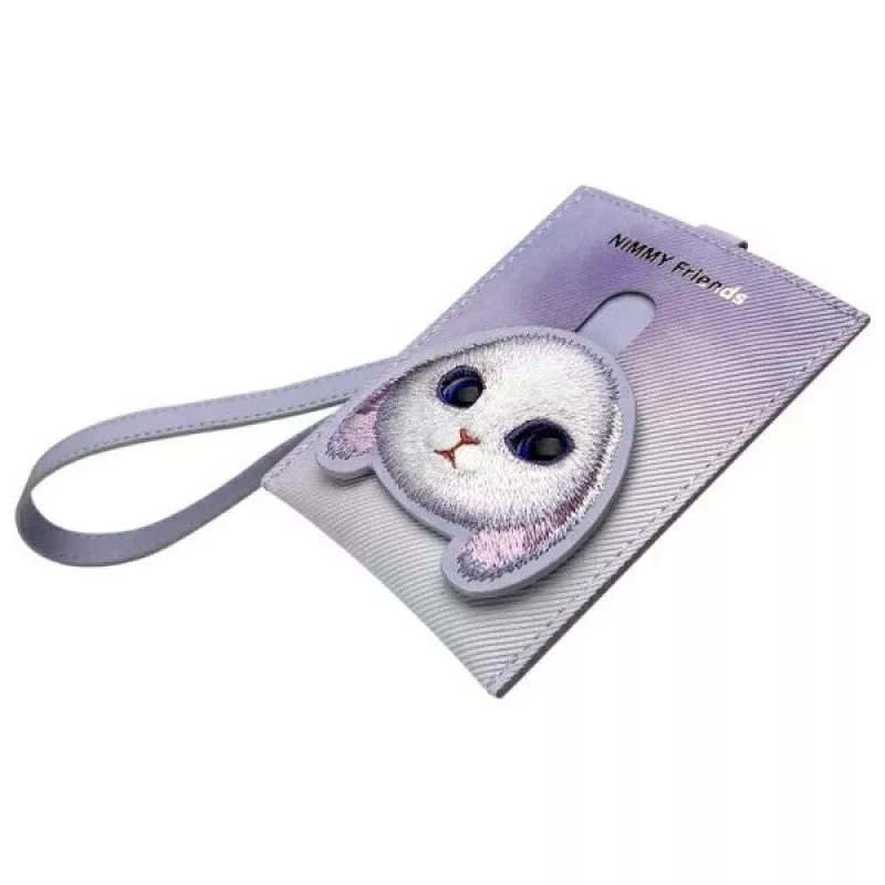 Nimmy Big Eyed Pet 2.0 Rabbit kaarthouder portemonnee, paars