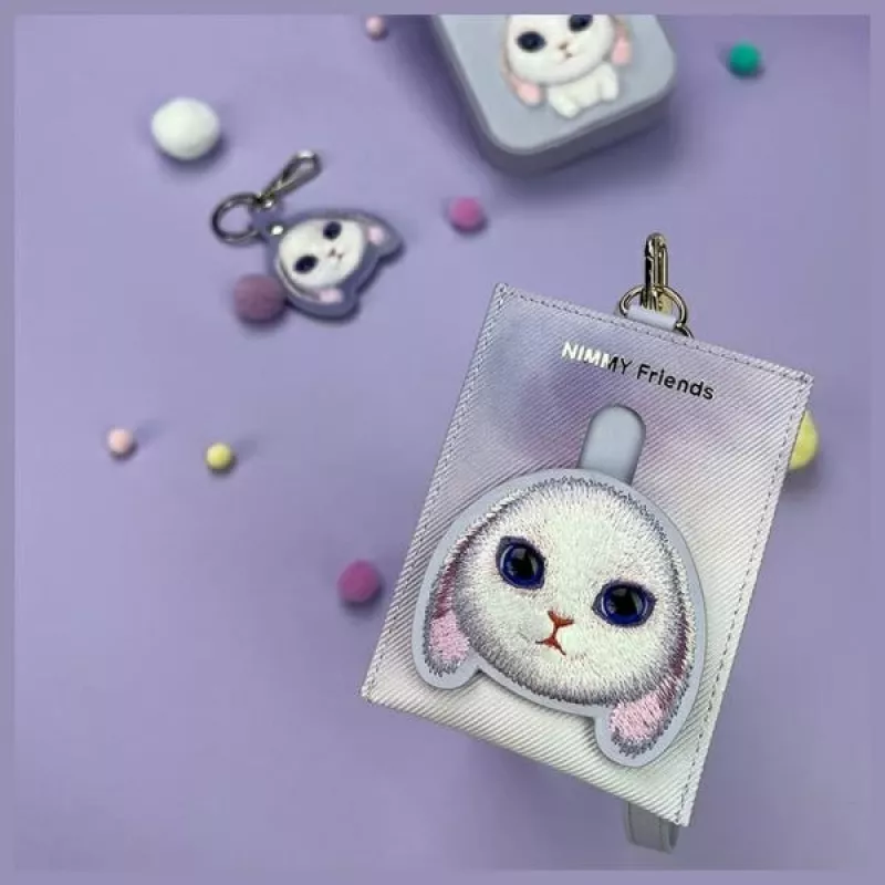 Nimmy Big Eyed Pet 2.0 Rabbit kaarthouder portemonnee, paars