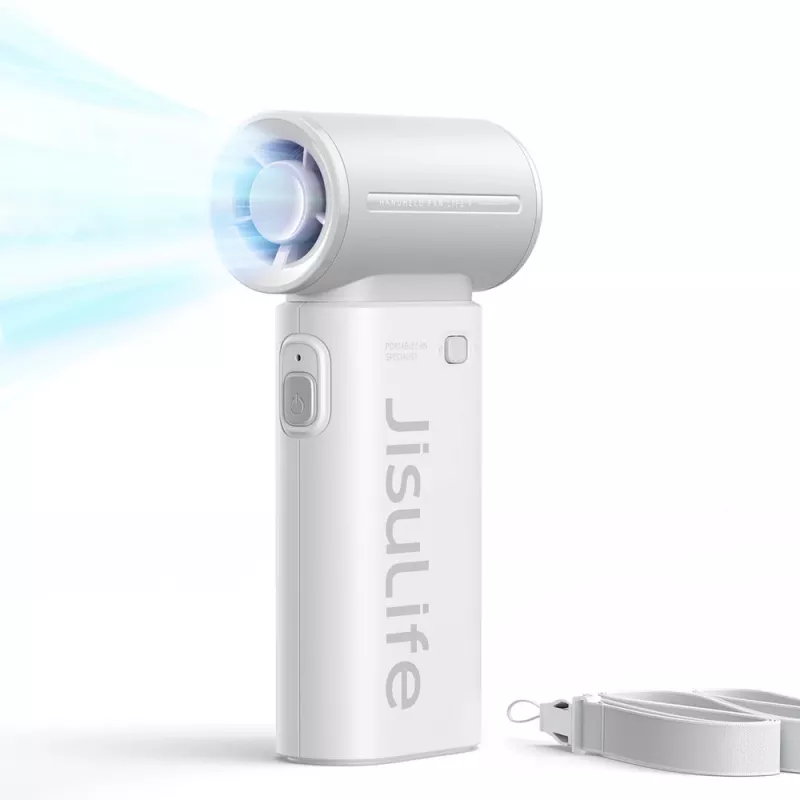 JISULIFE handventilator Life9 3600mAh draagbare USB-ventilator met powerbank - grijs