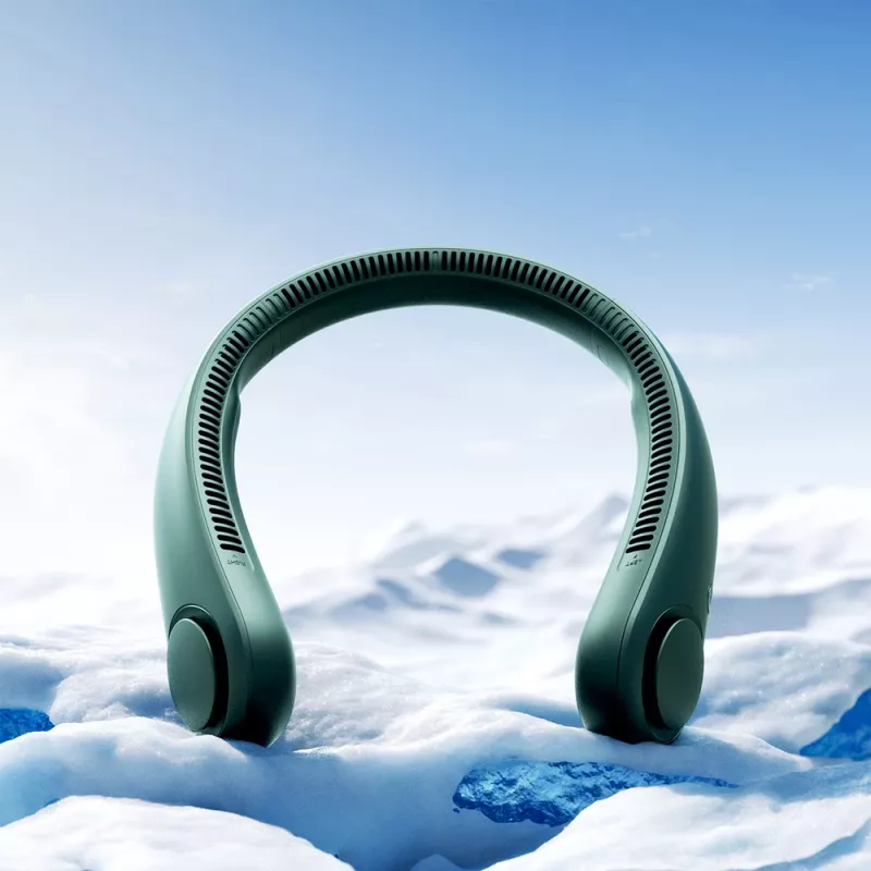 JISULIFE nekventilator Life3 - draagbare draadloze USB-ventilator zonder rotorbladen, groen