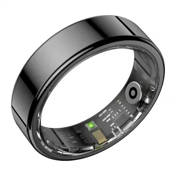 COLMI RING 2 smart ring, maat 12, zwart – gezondheids- en fitnesstracker met hartslag, SpO2, slaap- en stressmonitoring, IP68 waterdicht, 7 dagen accu