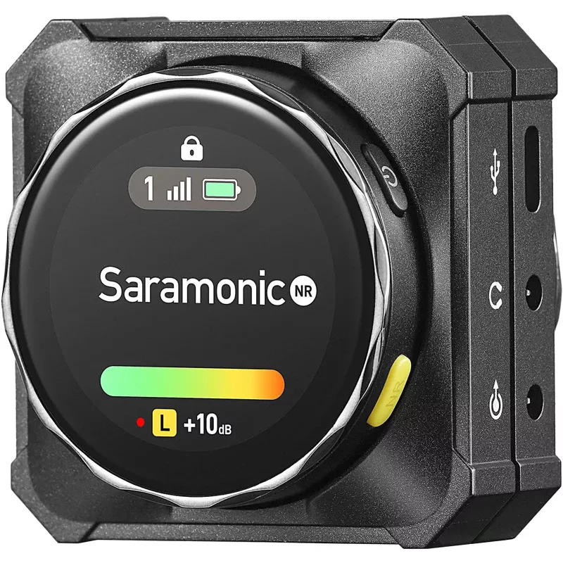Saramonic BLINKME B2 2-persoons draadloos microfoonsysteem met touchscreen, ingebouwde opname en oplaadcase