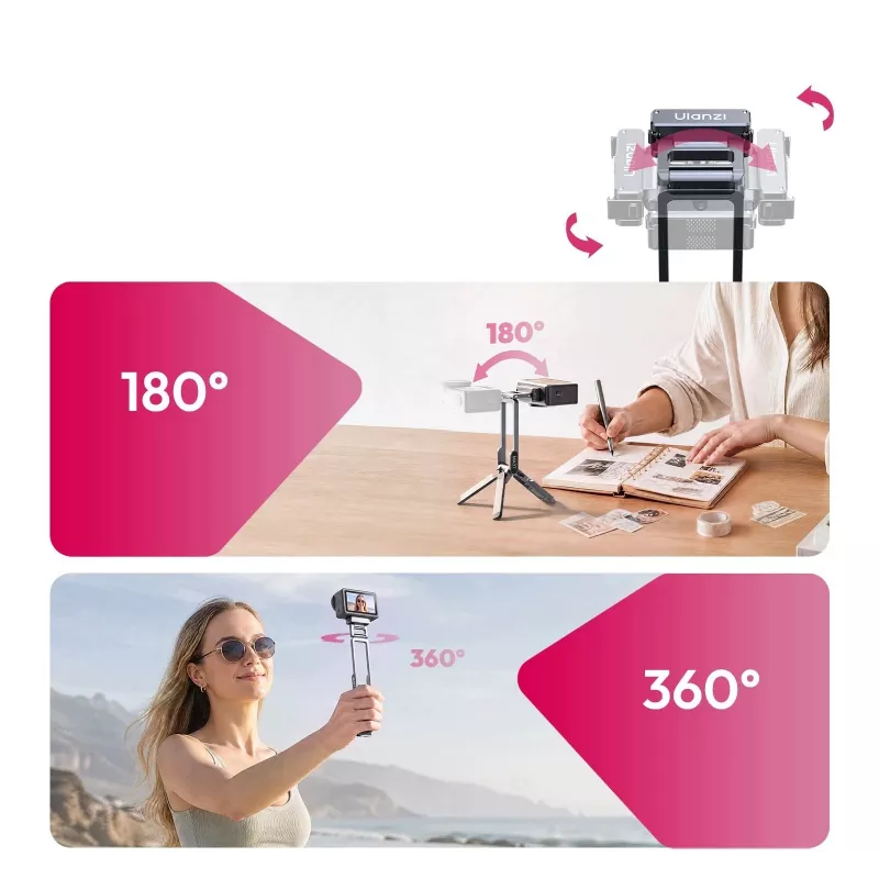 ULANZI MA37 magnetisch mini-statief handgreep voor DJI Osmo Action 6 Nano Arca-Swiss grijs