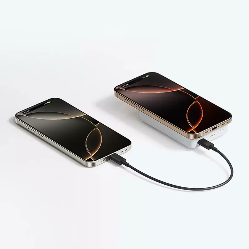 CUKTECH WPB100N magnetische draadloze powerbank 10000 mAh 20W met standaard - wit