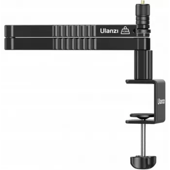 ULANZI LS26 microfoonstandaard met draaiarm en tafelklem, 750 mm bereik, aluminiumlegering, zwart
