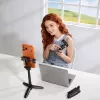ULANZI Mini selfie-stick statief met Bluetooth-afstandsbediening voor smartphones, zwart