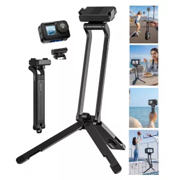 ULANZI MA70 magnetisch mini-statief handgreep voor DJI Osmo Action 3/4/5 Pro, GoPro, Insta360, smartphones - zwart