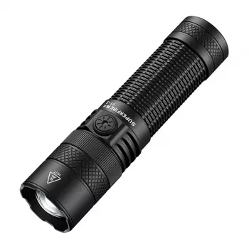 SUPERFIRE F1-S 1500 lumen oplaadbare LED-zaklamp met telescopische zoom, 5 modi, IP44, zwart