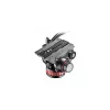 Manfrotto MVH502AH fluid-videokop met platte basis, 4 kg draagvermogen, 75 mm basis, zwart