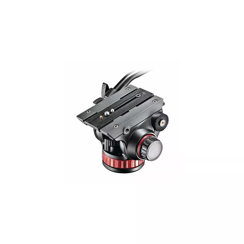 Manfrotto MVH502AH fluid-videokop met platte basis, 4 kg draagvermogen, 75 mm basis, zwart