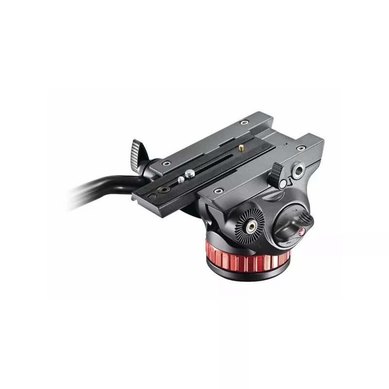 Manfrotto MVH502AH fluid-videokop met platte basis, 4 kg draagvermogen, 75 mm basis, zwart
