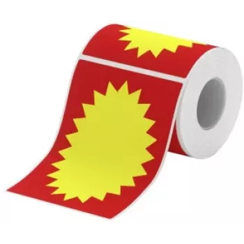 NIIMBOT rood & geel thermische etikettenrollen 14mm x 50mm, 50 etiketten per rol, compatibel met D11/D110/D101