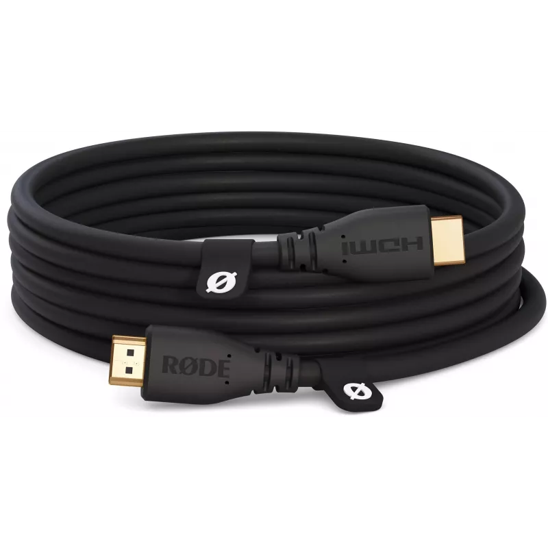 RODE HDMICABLE3M 3m high-speed HDMI-kabel met ethernet, 4K 60Hz, HDR, 18Gbps, verguld