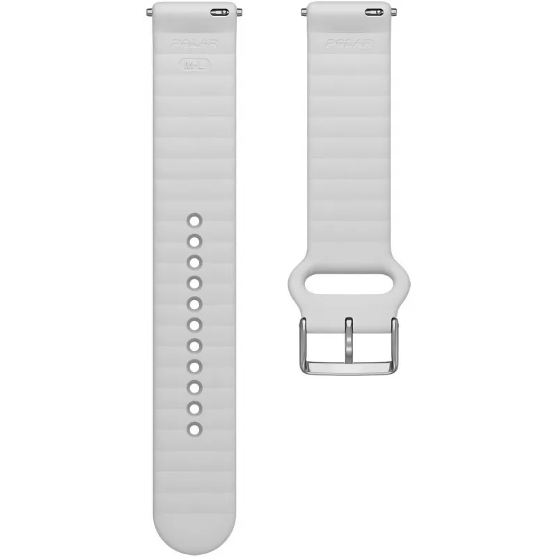 Polar Ignite 3 siliconenband 20 mm S-L, wit