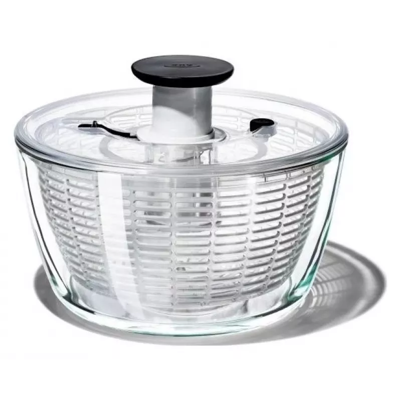 OXO Good Grips 11262700 2-in-1 glazen slacentrifuge, transparant