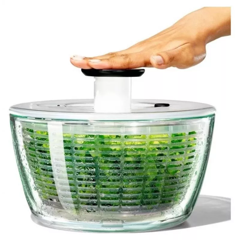 OXO Good Grips 11262700 2-in-1 glazen slacentrifuge, transparant