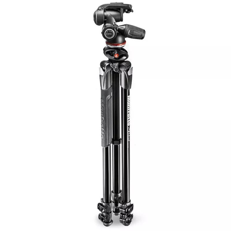 Manfrotto 290 Dual aluminium statief met 3-weg pan-kop, 3-voudig uitschuifbaar MK290DUA3-3W