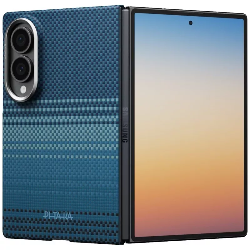 PITAKA Edge Case voor Samsung Galaxy Z Fold 8 - Moonrise - 1500D aramidevezel, MagSafe-compatibel, ultra-slim snap-on hoes