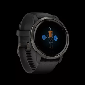 Garmin Venu 2 - 45 mm smartwatch met siliconenarmband - zwart