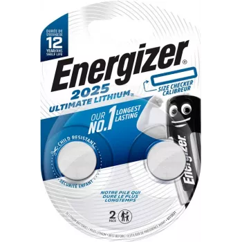 Energizer CR2025 lithium-knoopcelbatterijen, 3 V, 2-pack