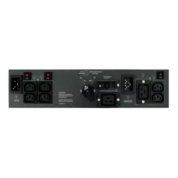 ABB PowerValue 11 RT Bypass PDU 16A - 1U rackmount stroomverdeleenheid met handmatige bypass, 1x C19 & 4x C13 uitgangen, IEC C20 ingang
