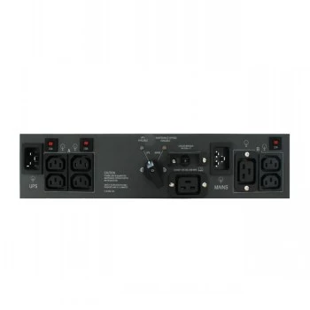 ABB PowerValue 11 RT Bypass PDU 16A - 1U rackmount stroomverdeleenheid met handmatige bypass, 1x C19 & 4x C13 uitgangen, IEC C20 ingang