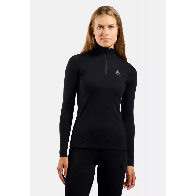 ODLO dames Merino 200 thermoshirt - zwart, XS