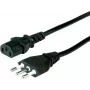 VALUE netkabel Italië type L naar IEC C13 1m zwart