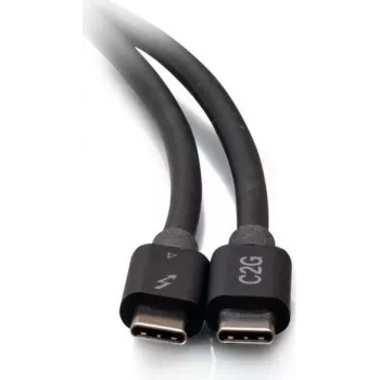C2G 2,5 voet Thunderbolt 4 USB-C kabel - 40Gbps, 100W PD, 8K, zwart