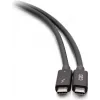 C2G 2,5 voet Thunderbolt 4 USB-C kabel - 40Gbps, 100W PD, 8K, zwart