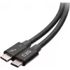 C2G 2,5 voet Thunderbolt 4 USB-C kabel - 40Gbps, 100W PD, 8K, zwart