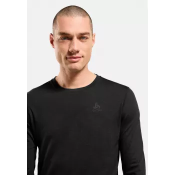 Odlo Merino 200 BL Top Crew Neck LS heren onderhemd - zwart
